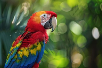 Fototapeta premium 3D mural with parrot design for wallpaper