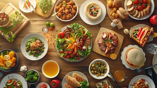Food festive restaurant party unity concept.