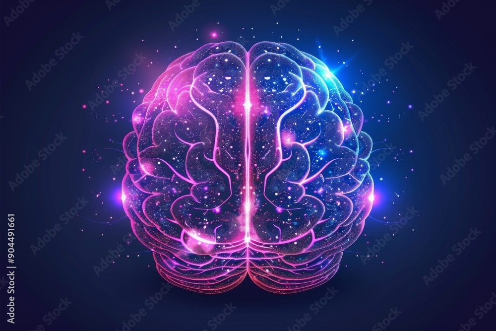 Poster radiant neural network with colorful connections emphasizing the diversity of thought and perception