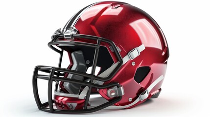 Fototapeta premium American college high school junior football on white.