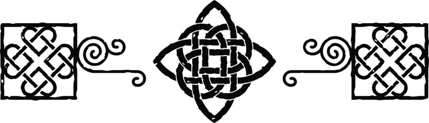 Celtic Knot Header - Square Ends - Viking Ornament