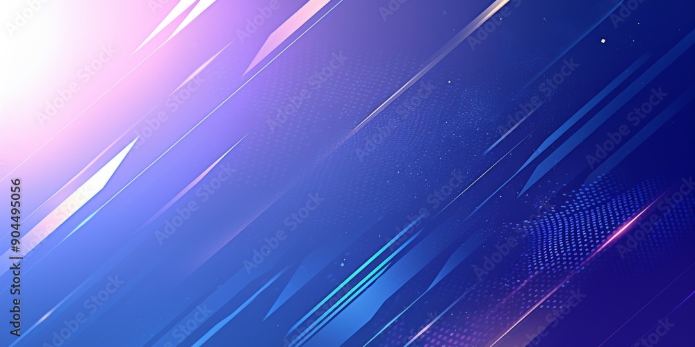 Poster elegant blue gradient background with diagonal lines and glowing light effects, for presentations an