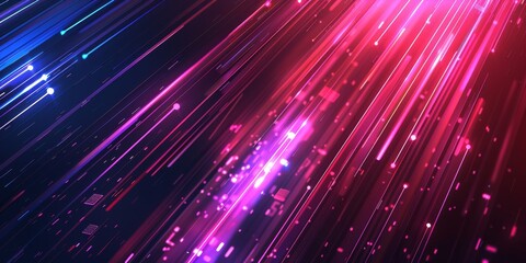 Obraz premium Dynamic abstract light streaks in motion with vivid colors, perfect for displays or concerts