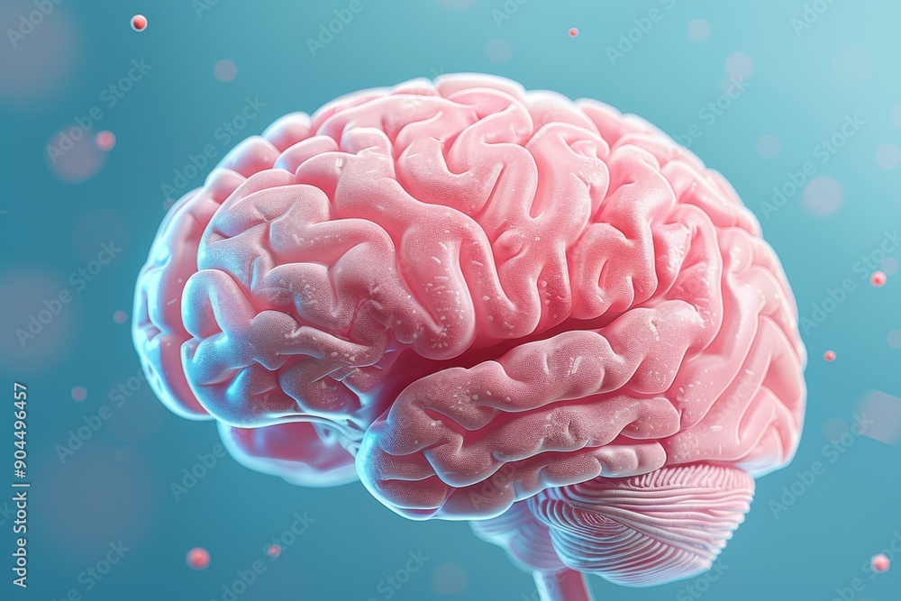 Poster artistic depiction of a brain tree representing the interconnection of thought and nature.