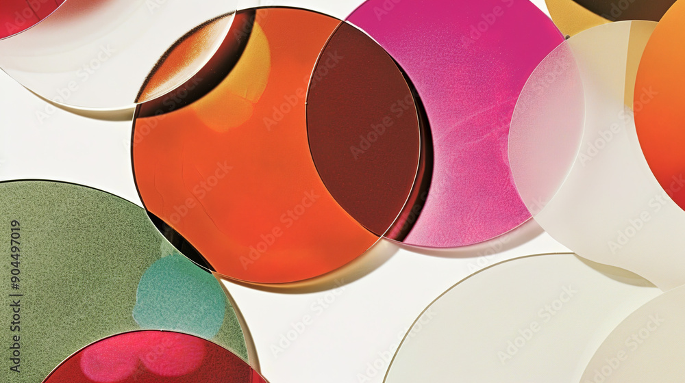 Poster background geometric abstract with colorful circles