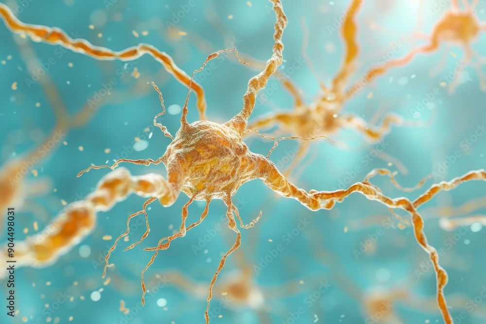 Aufkleber high resolution neural network illustration capturing the essence of brain connectivity.