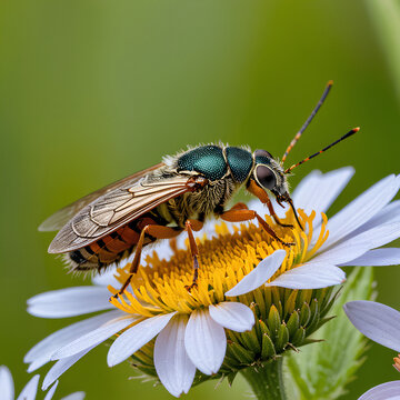  Lygus pratensis bug on flowerhead