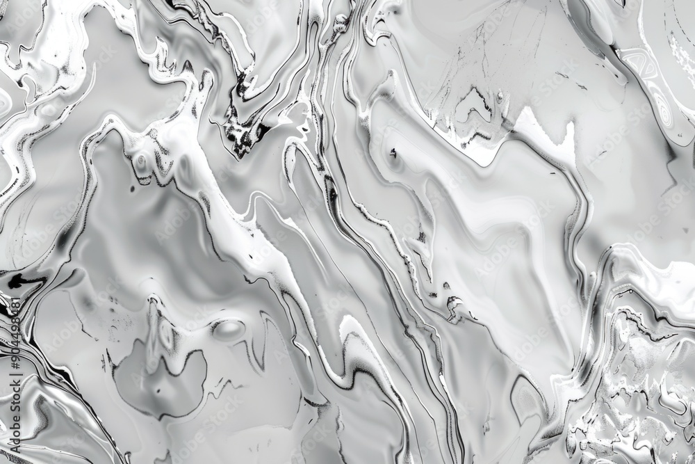 Poster a close-up view of a liquid surface in black and white, great for abstract concepts or scientific il