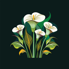 Naklejka premium Set of an Variety of flowers