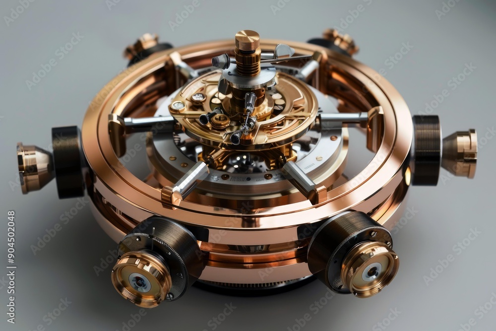Poster intricate clockwork mechanism with many gears and components telling time accurately