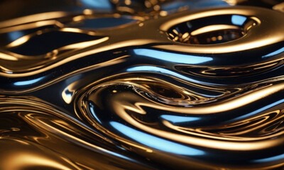 Background - Molten Yellow-Blue Metal