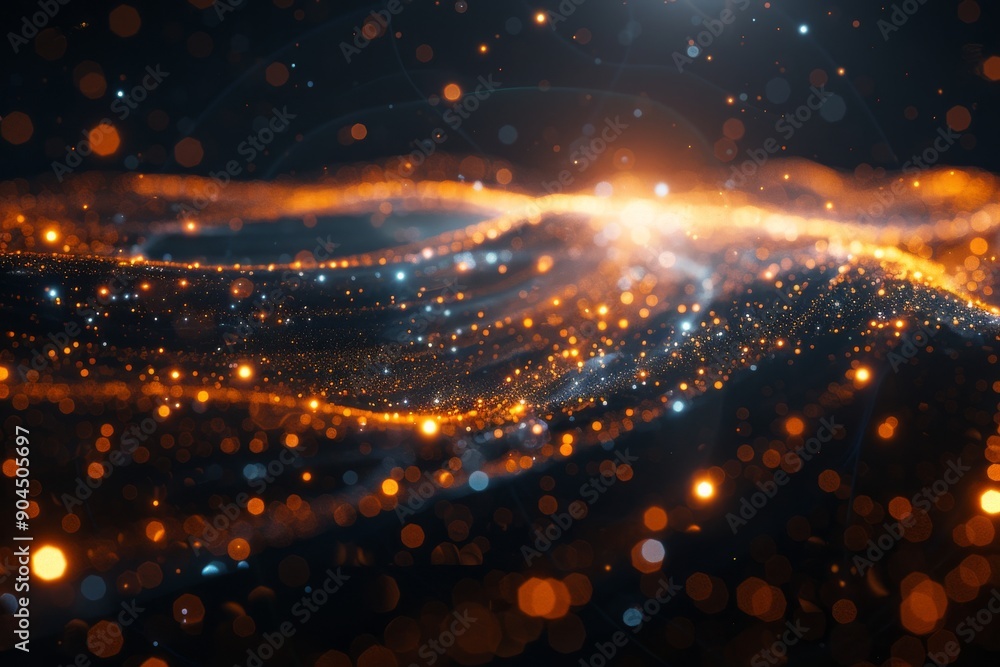 Poster cosmic brain waves: a stellar depiction of neural activity in space.
