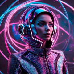 People wearing spaceship-like outfits