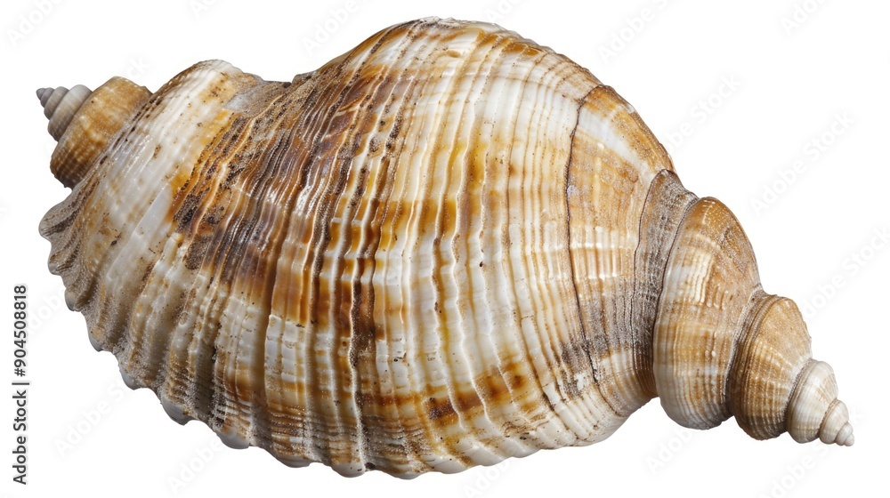 Poster a close-up of a shell on a white background