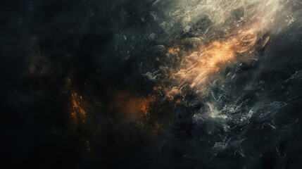 Obraz premium The Enigmatic Abyss. Darkness concept