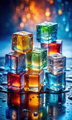 Ice Cubes: Solid Frosted Structures with Smooth Geometry and Arctic Chill Surface