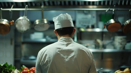 Obraz premium Chef cooking background generative ai