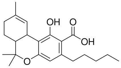 Tetrahydrocannabinolsäure THCA Chemie Strukturformel