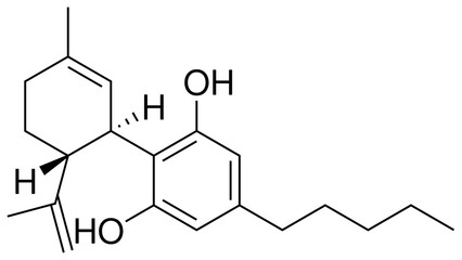 Cannabidiol CBD Chemie Strukturformel