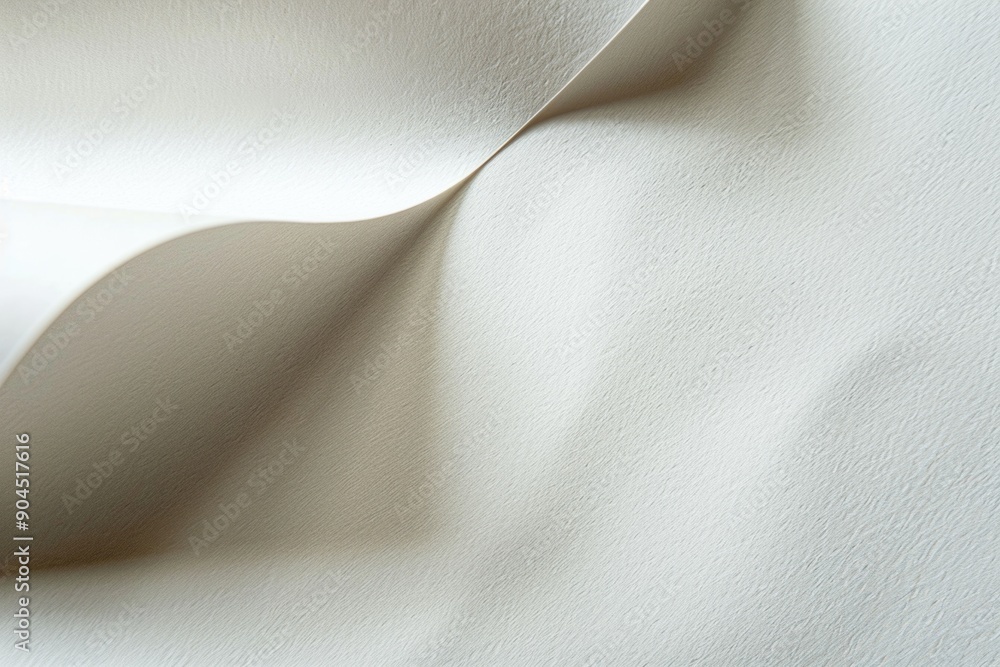Poster A close-up shot of a sheet of white paper with smooth texture and subtle creases