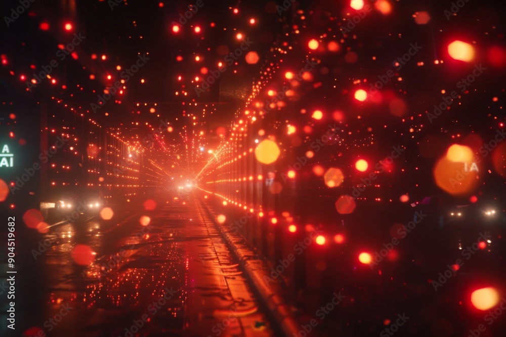 Poster futuristic ai brain with glowing neural connections symbolizing advanced technology and innovation