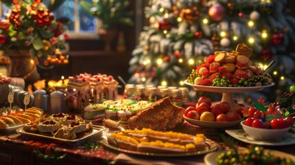 details in the decoration and arrangement of the food. generative ai
