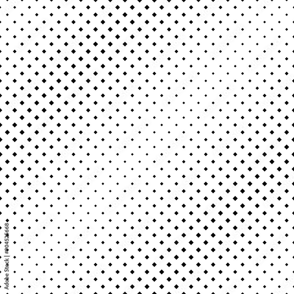 Poster monochrome seamless square pattern background - abstract vector design from squares