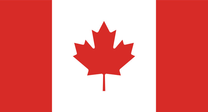 Canada flag vector design and illustration , Canda national flag 