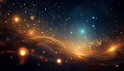Obraz premium A shimmering sea of stardust and glowing light