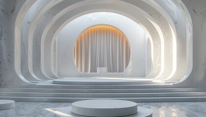 Obraz premium Empty podium platform stage with copy space for display products