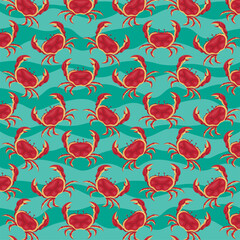 sea ocean crab pattern