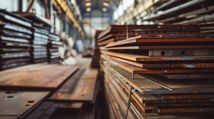 Obraz premium old rusty metal bars in factory