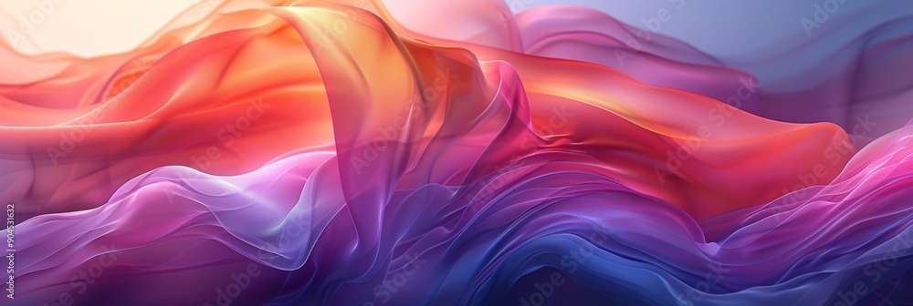 Poster vibrant and abstract colorful wave background design for art and digital media usage