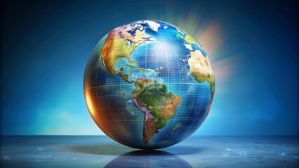 Fototapeta premium Artistic of a business earth globe with word cloud copy space background, business, earth, globe,artistic