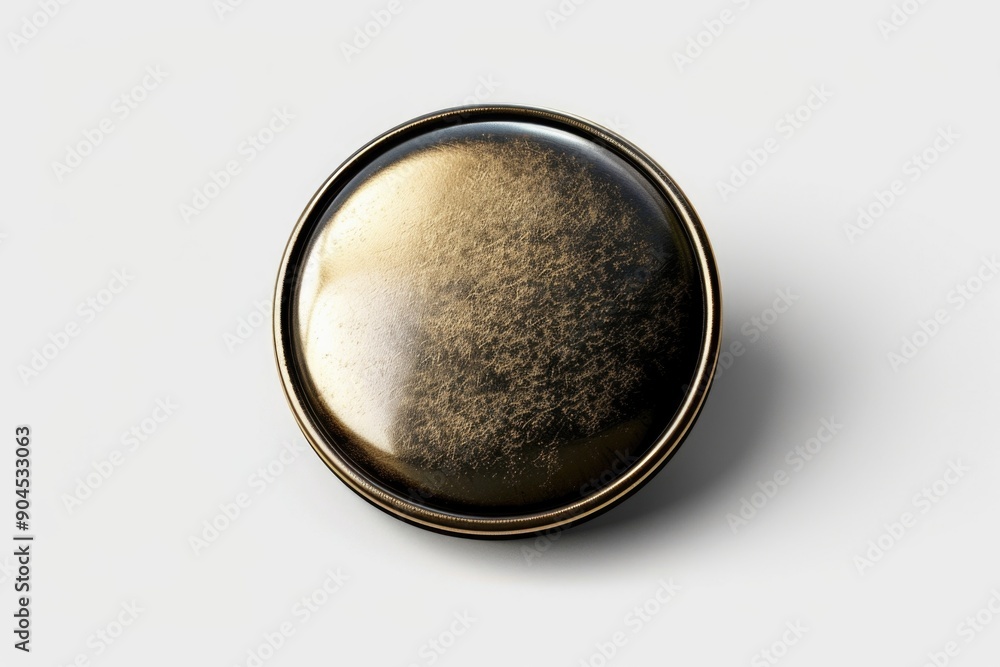Aufkleber A close-up view of a metal object sitting on a clean white background