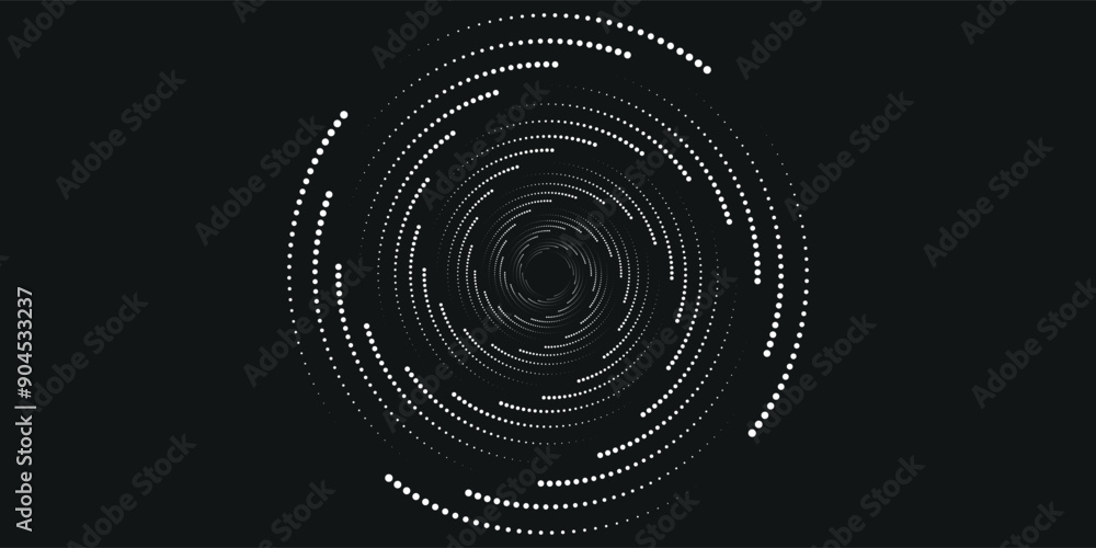 Aufkleber spiral sound wave rhythm line dynamic abstract vector background