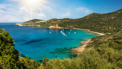 Obraz premium Dream beach at Summertime Sunshine Getaway - Travel concept for websites, magazines, banners, cards ...