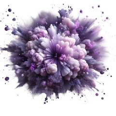 explosion couleur mauve poudre