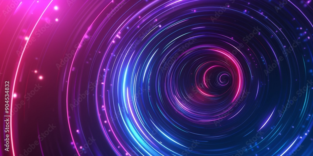 Poster swirl pattern with neon lights for a futuristic and stylish design, adding innovation vibrancy