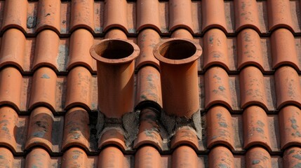 Seal gaps around chimneys and vents to prevent leaks--style raw
