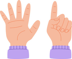 Hand Counting Six Fingers