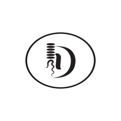 letter d logo template that is unique and simple