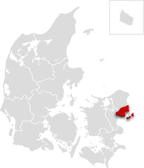 KOVENHAVN map PROVINCE of DENMARK 3d isometric map