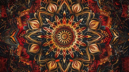 Serene Mandala. Intricate and detailed mandala design on a plain background