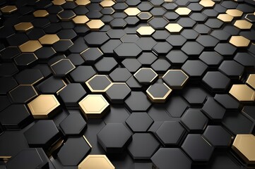 Obraz premium abstarct dark background with golden line