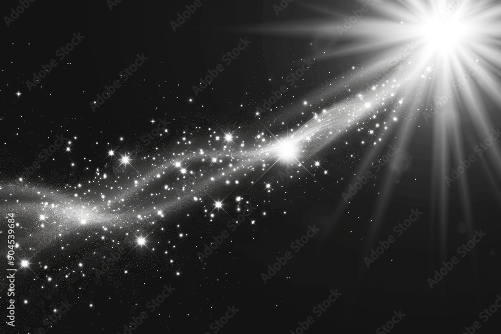 Poster a starburst in black and white, often used as a design element or to represent creativity and inspir