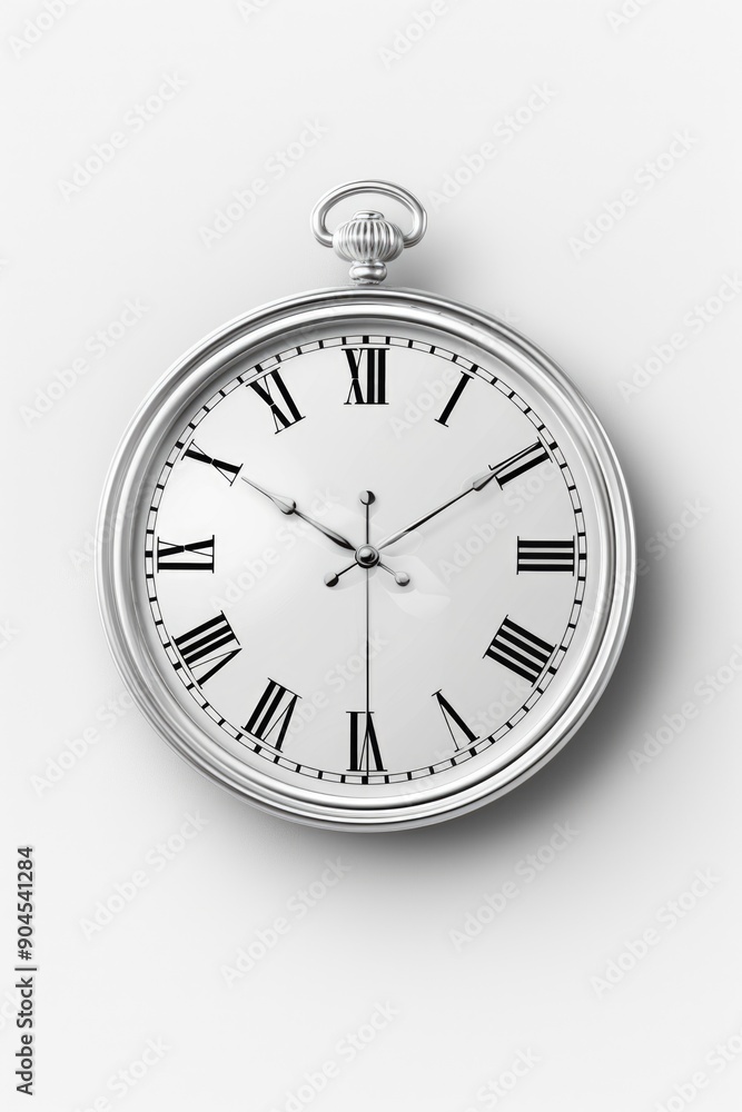 Aufkleber A detailed view of an analog clock face featuring Roman numerals, ideal for use in designs related to time, architecture or history