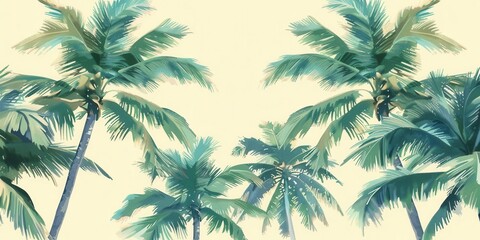 Serene Palm Paradise. Calming and Tranquil Nature Theme