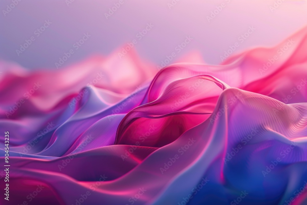 Poster a detailed view of vibrant pink and purple fabric with intricate patterns