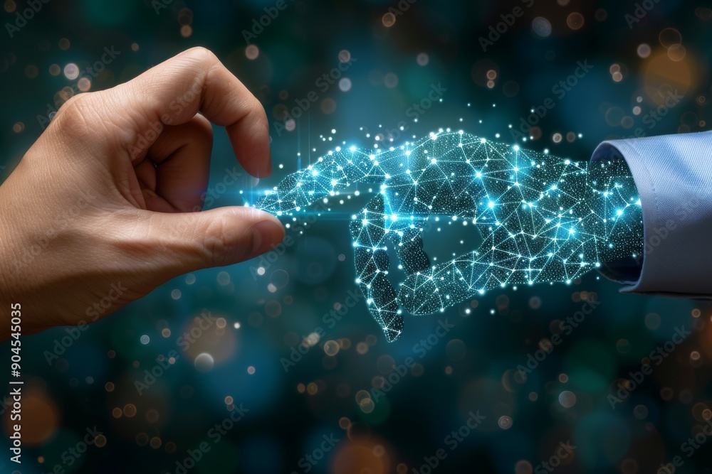 Poster neon brain representing ai's cognitive capabilities, merging neuroscience with artificial intelligen